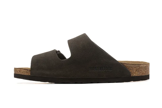 Birkenstock Arizona Sandales Casual daim Brun Foncé 5