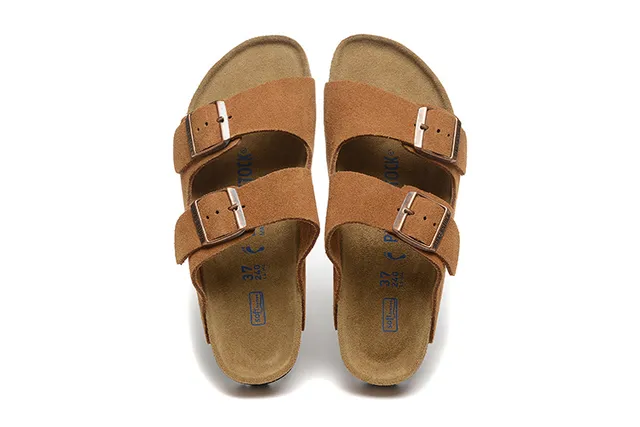 Birkenstock Arizona Sandales casuales en daim tan 2