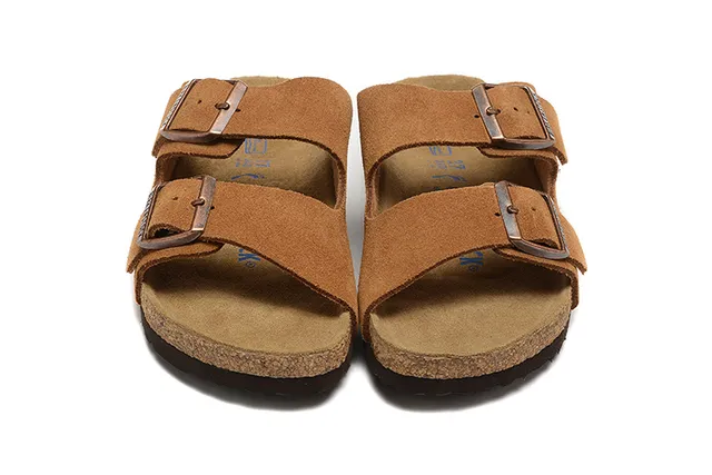 Birkenstock Arizona Sandales casuales en daim tan 3