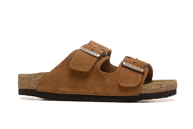 Birkenstock Arizona Sandales casuales en daim tan 6