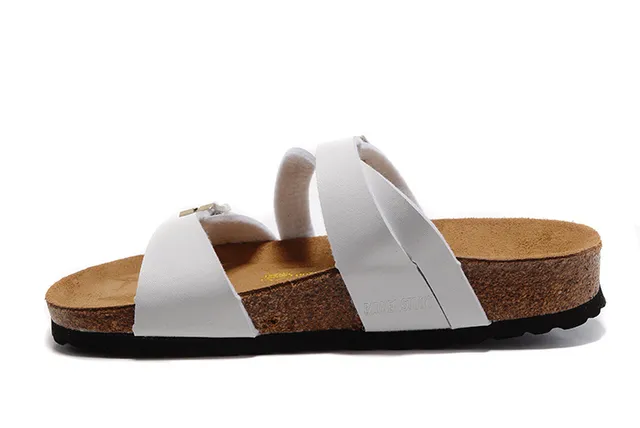 Birkenstock Arizona Sandales Casuales Blanches à Deux Brides 2