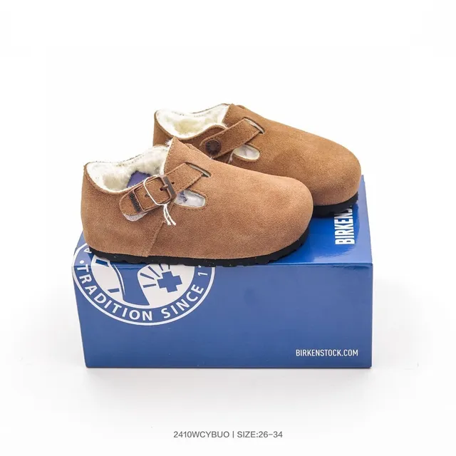 Birkenstock Boston Chaussures Mary Jane en daim doublé de peau de mouton 4