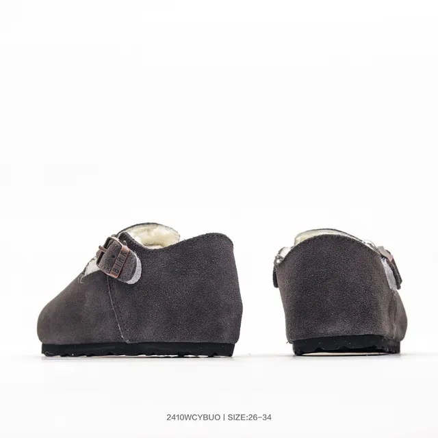 Birkenstock Boston Chaussures Mary Jane en daim doublé de peau de mouton 8