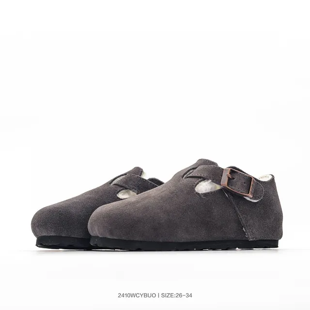 Birkenstock Boston Chaussures Mary Jane en daim doublé de peau de mouton 10
