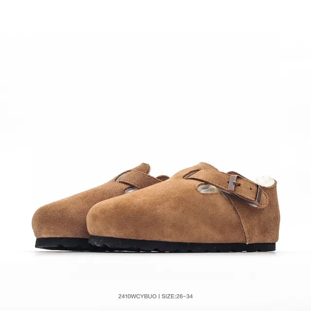 Birkenstock Boston Chaussures Mary Jane en daim doublé de peau de mouton 16