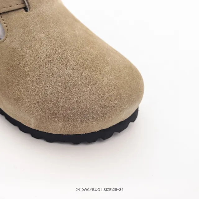 Birkenstock Boston Chaussures Mary Jane en daim doublé de peau de mouton 24