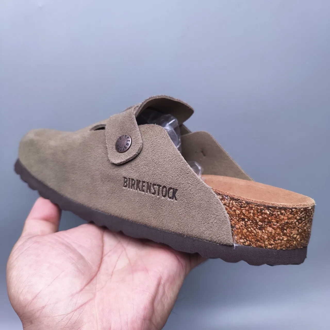 Birkenstock Boston daim taupe sabot fermé à orteil 6