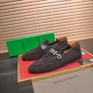 Bottega Veneta Andiamo 棕色麂皮乐福鞋