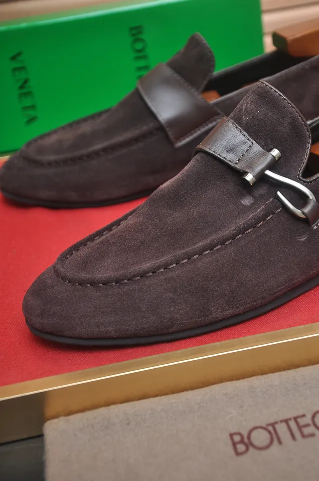Bottega Veneta Andiamo Mocassins en Daim Marron 2