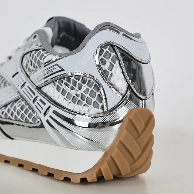 Bottega Veneta Andiamo Baskets lifestyle argent métallique en maille 4