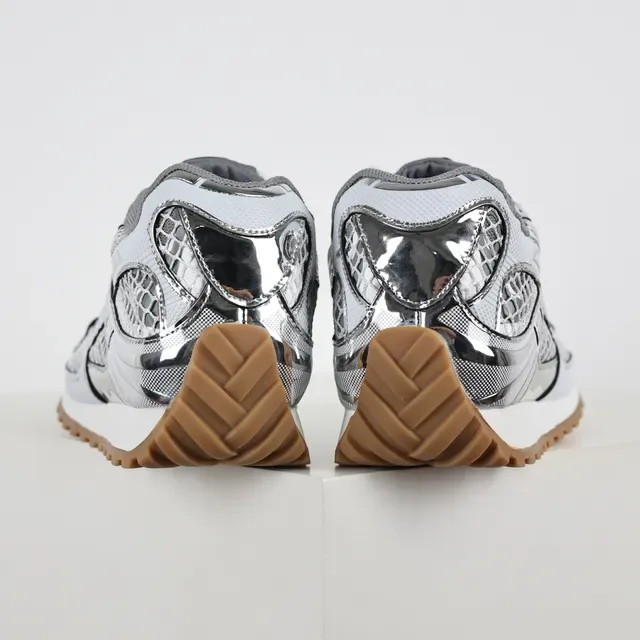 Bottega Veneta Andiamo Baskets lifestyle argent métallique en maille 8