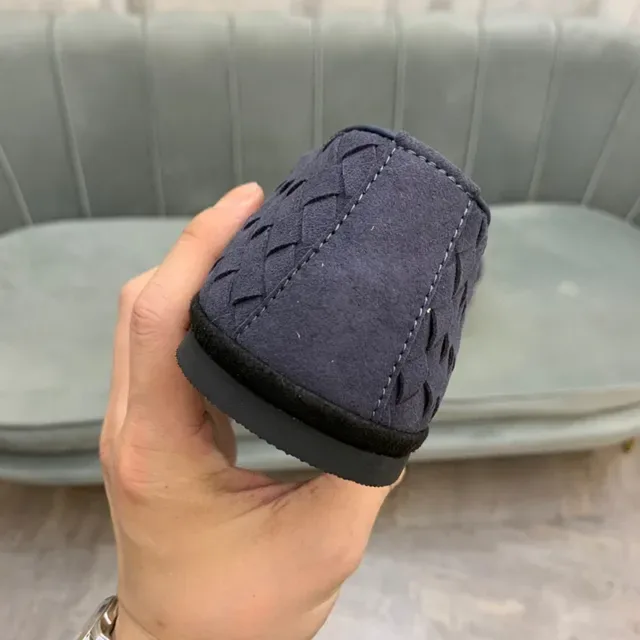 Bottega Veneta Andiamo Navy Marron Intrecciato Cuir Mocassin Slip-On 3