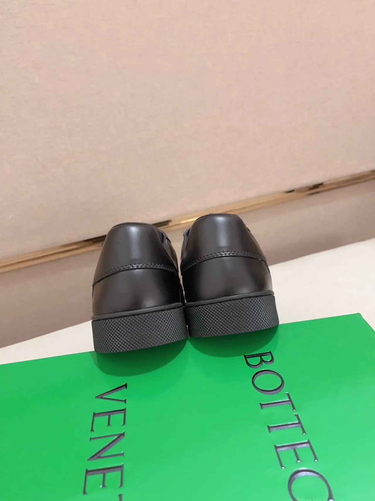 Bottega Veneta Andiamo Couro Tecido Preto Estilo de Vida Tênis 8