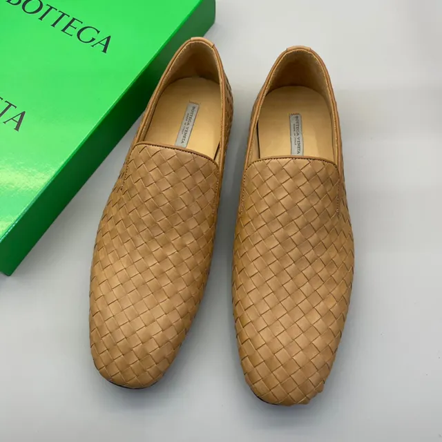 Bottega Veneta Andiamo mocassins tecidos cor tan 7