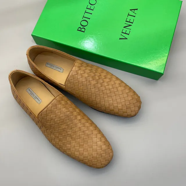 Bottega Veneta Andiamo mocassins tecidos cor tan 8