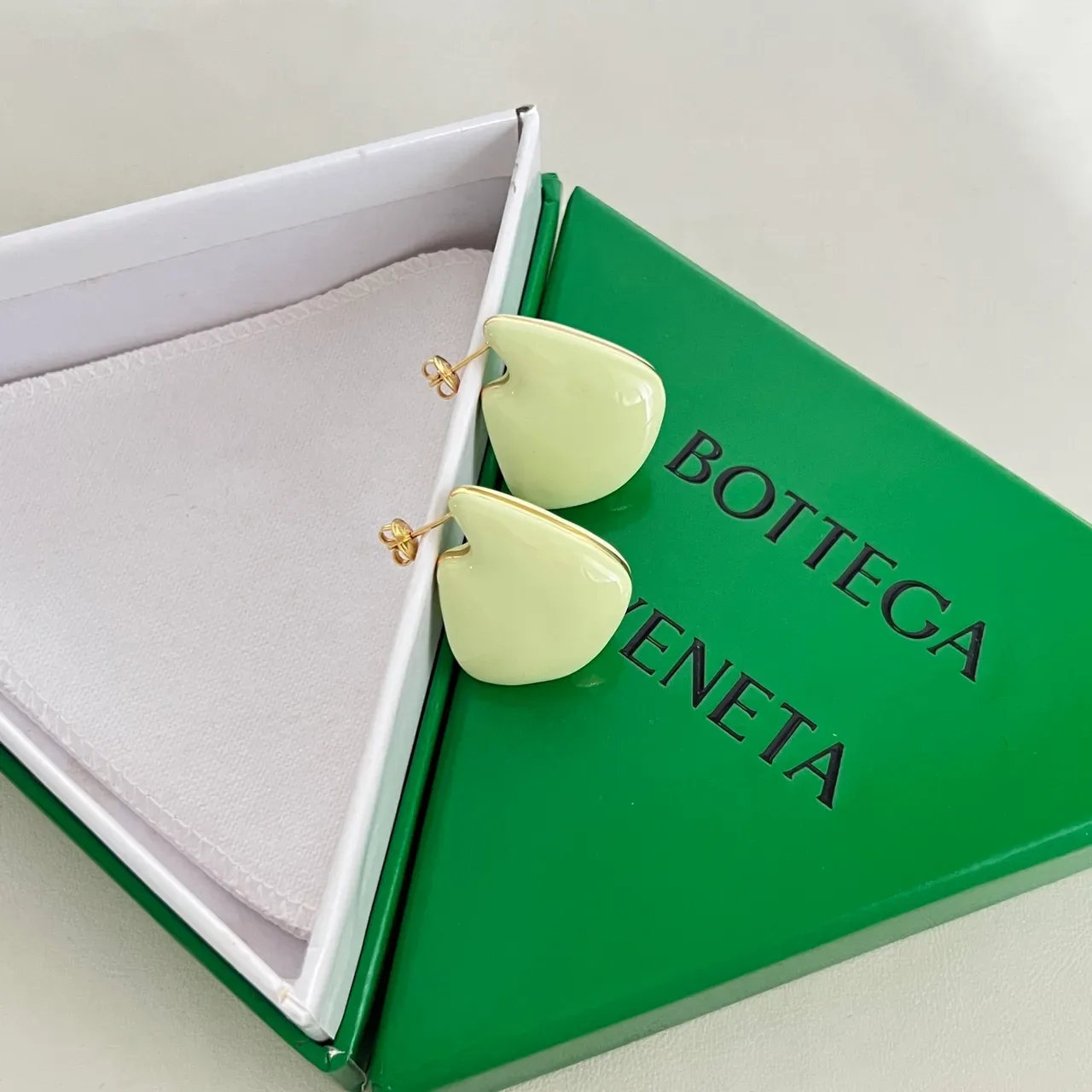 Bottega Veneta Asymmetrical Teardrop Stud Earrings 6