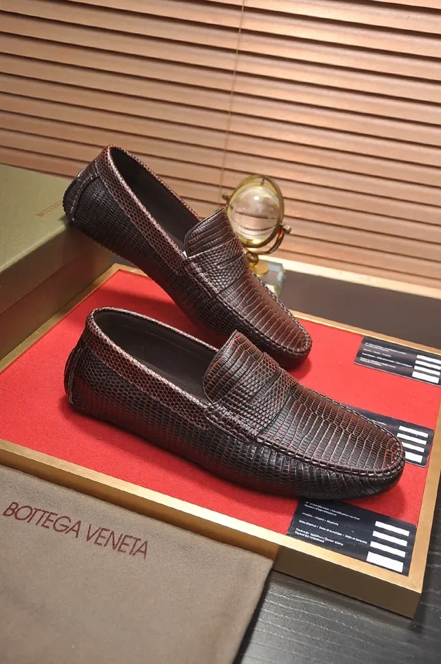 Bottega Veneta Marron Rouge Intrecciato Texturé Bride Penny Mocassin 4