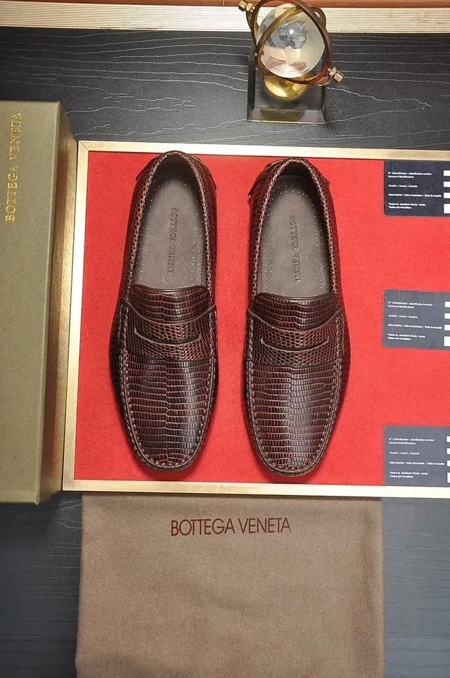 Bottega Veneta Marron Rouge Intrecciato Texturé Bride Penny Mocassin 5