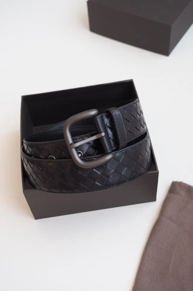 Bottega Veneta Cinto Cassette Intrecciato de Couro 4
