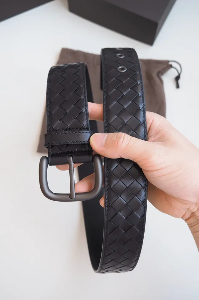Bottega Veneta Cinto Cassette Intrecciato de Couro 5