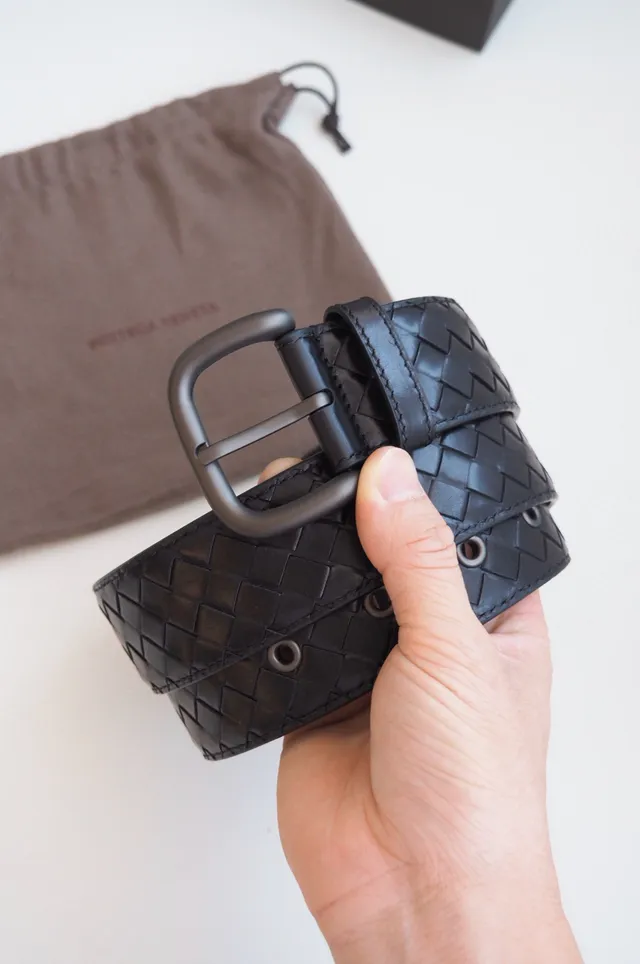 Bottega Veneta Cinto Cassette Intrecciato de Couro 6