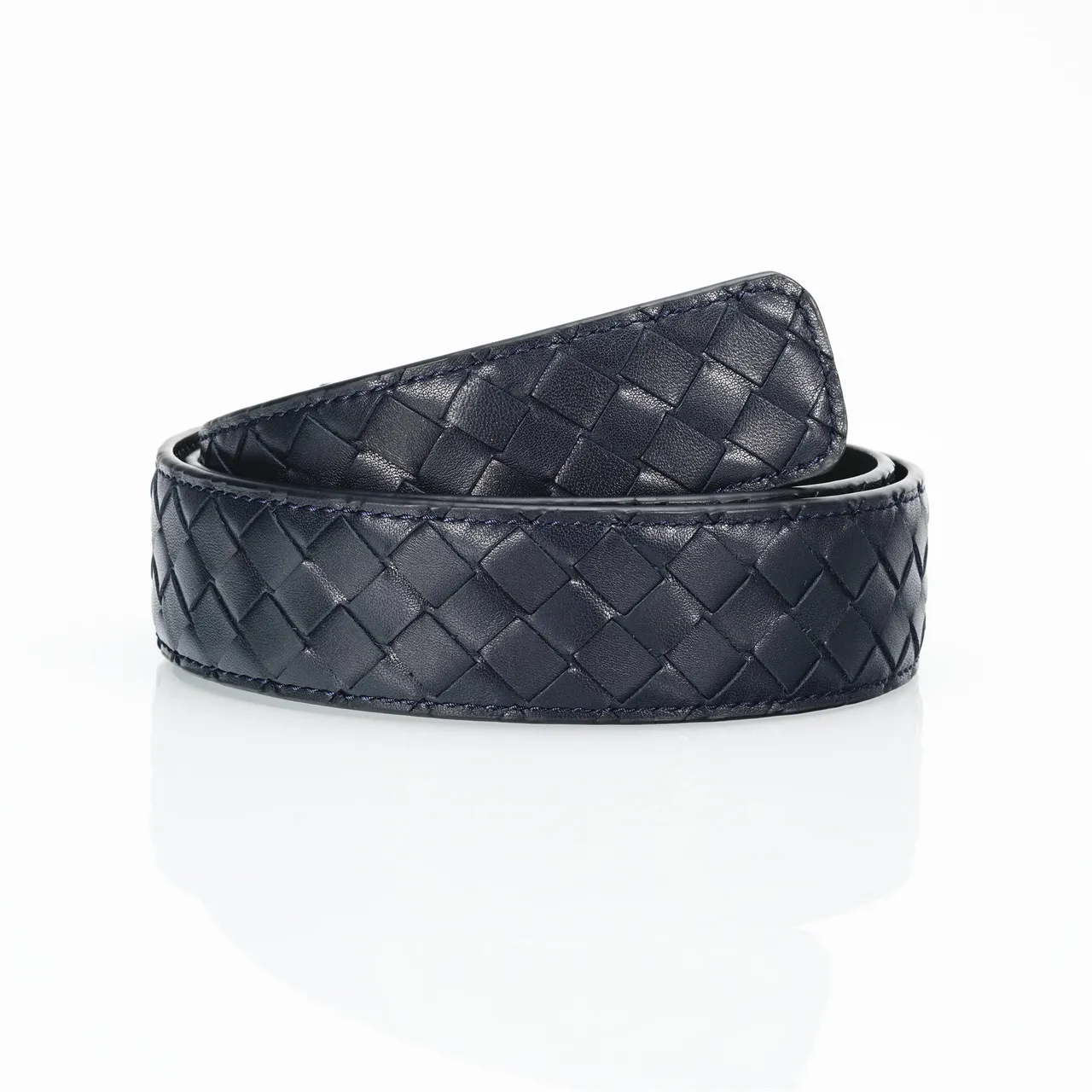 Bottega Veneta Cassette Intrecciato Navy Ceinture en cuir 3