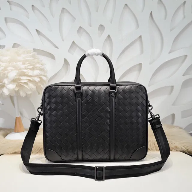 Bottega Veneta Intrecciato Porte-documents Noir Cuir Tressé Sac Tote 2