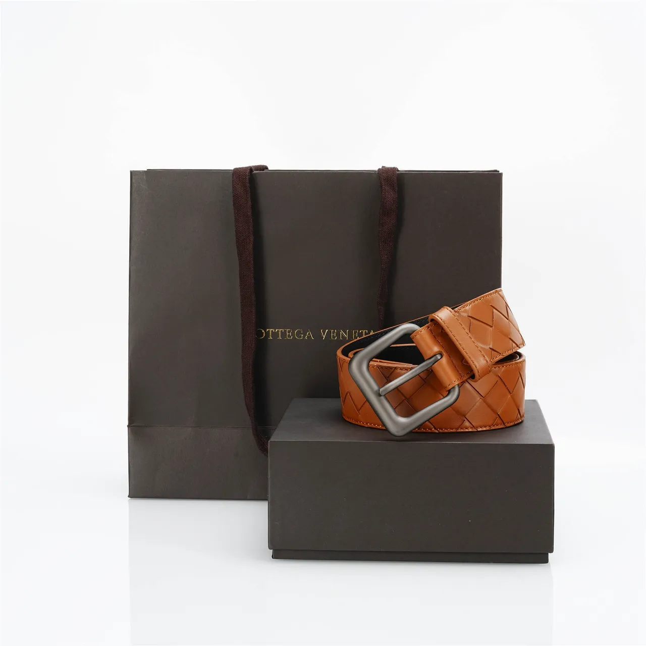 Bottega Veneta Intrecciato Ceinture en cuir tissé 5