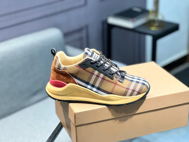 Burberry Check Pattern Chunky Sneakers 8