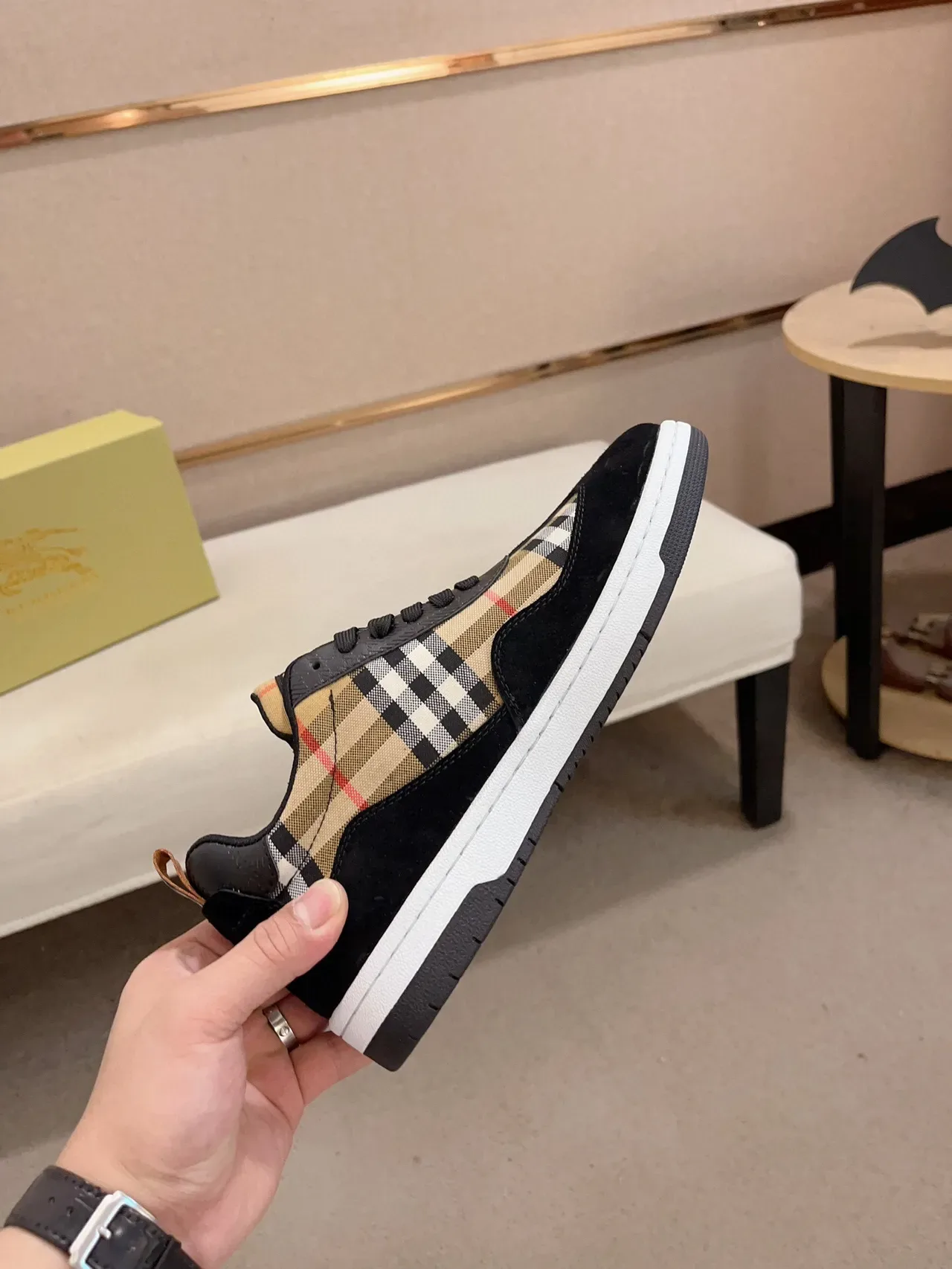 Burberry House Check Suede and Fabric Low-Top Lifestyle Sneaker 7