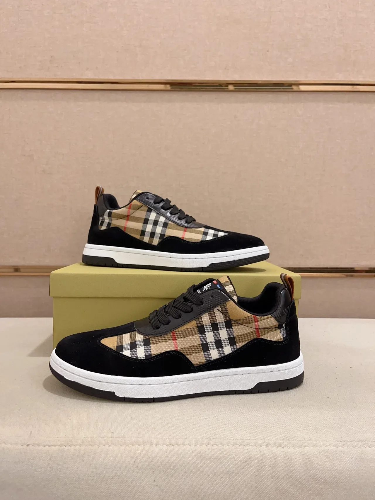 Burberry House Check Suede and Fabric Low-Top Lifestyle Sneaker 8