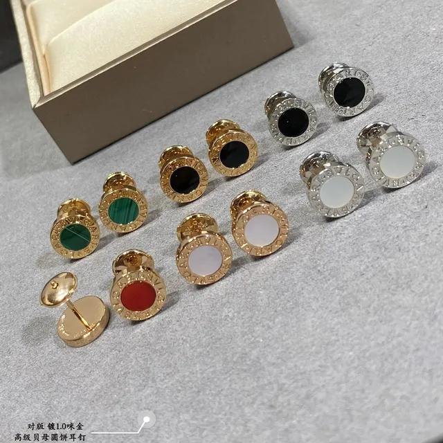Bvlgari B.zero1 Circular Engraved Logo Stud Earrings 3