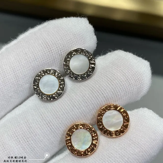 Bvlgari B.zero1 Circular Engraved Logo Stud Earrings 7