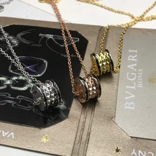 Bvlgari B.zero1 Cylindrical Faceted Pendant Necklace