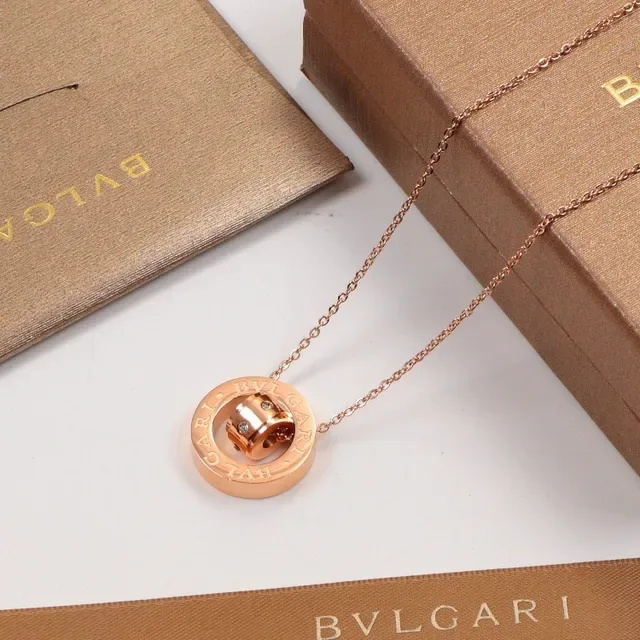 Bvlgari B.zero1 Rotating Double-Ring Pendant Necklace 9