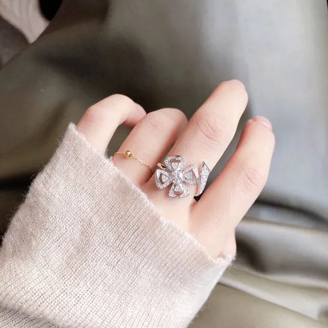 Bvlgari Fiorever Floral Pavé Diamond Ring 6