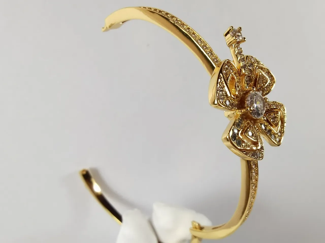 Bvlgari Fiorever Bracelet Hinged Or Argent Motif Floral 2