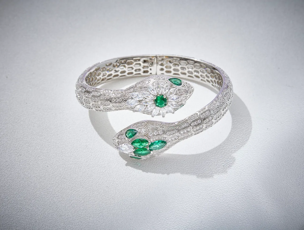 Bvlgari Serpenti Diamond and Emerald Snake Bracelets 5