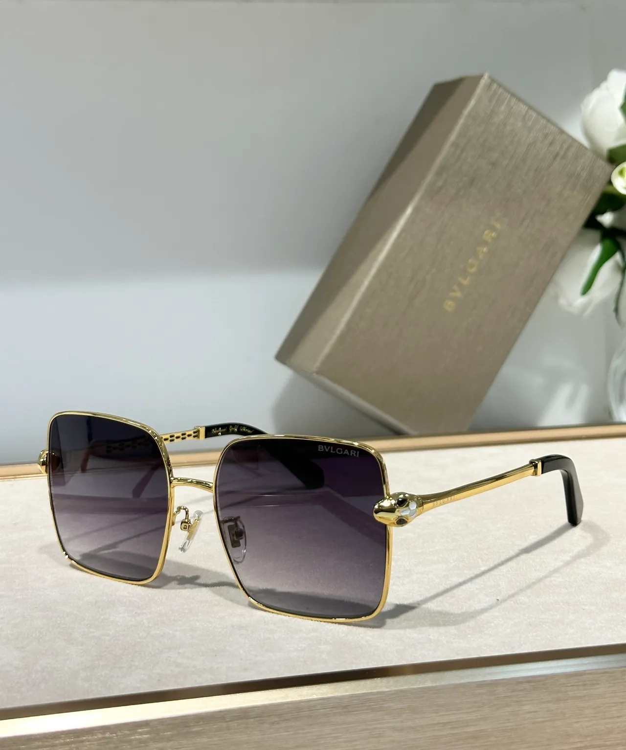 Bvlgari Serpenti Square Gradient Lens Sunglasses 6