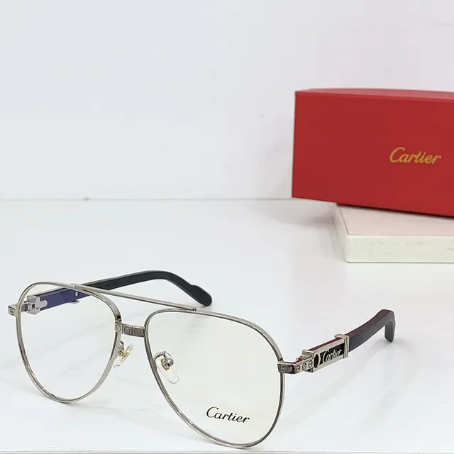 Cartier Óculos de Sol Estilo Aviador Dourado Gradiente Marrom 4