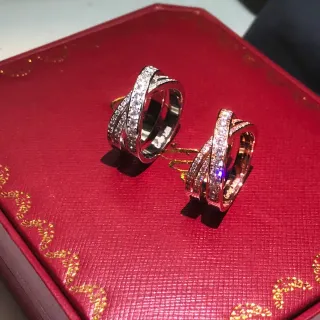 Cartier Juste un Clou Anillo Doble Interlocking Pavé