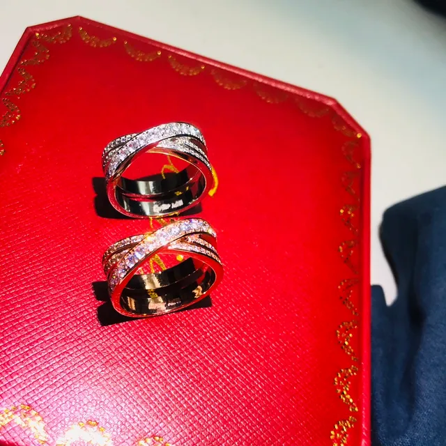 Cartier Juste un Clou Double Interlocking Pavé Ring 5