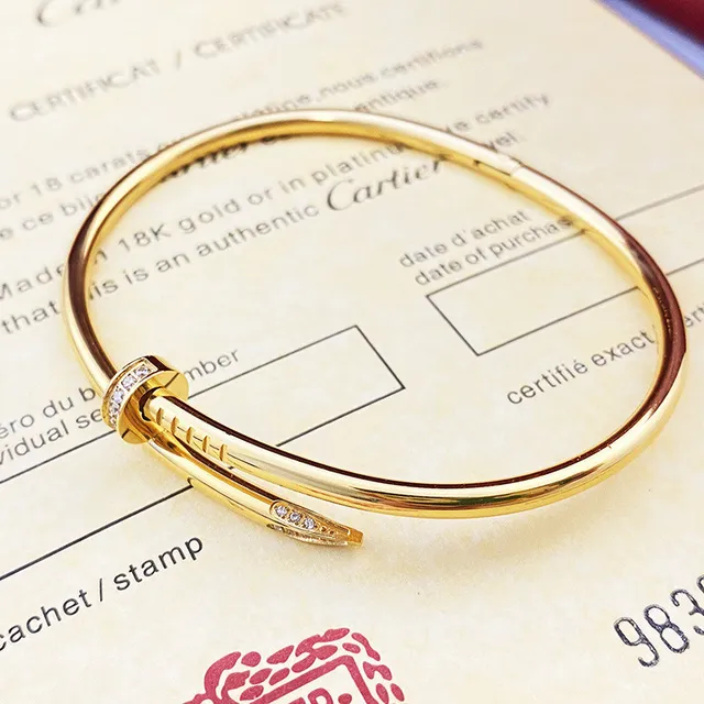 Cartier Juste un Clou Pulsera Oro Plata Motivo de Cabeza de Clavo Tubular 4