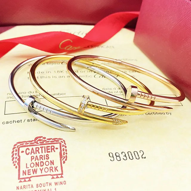 Cartier Juste un Clou Pulsera Oro Plata Motivo de Cabeza de Clavo Tubular 9
