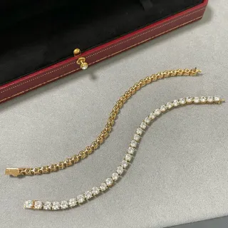 Cartier Juste un Clou Pavé and Bezel-Link Gold Bracelets