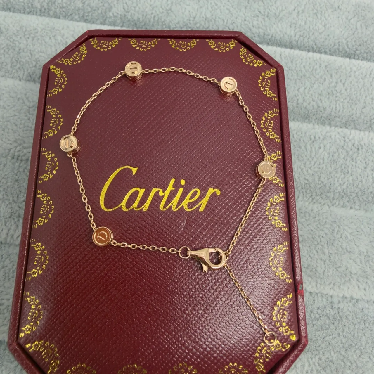 Cartier Juste un Clou Bracelet argenté doré à maillons de chaîne, bord circulaire et motifs 5