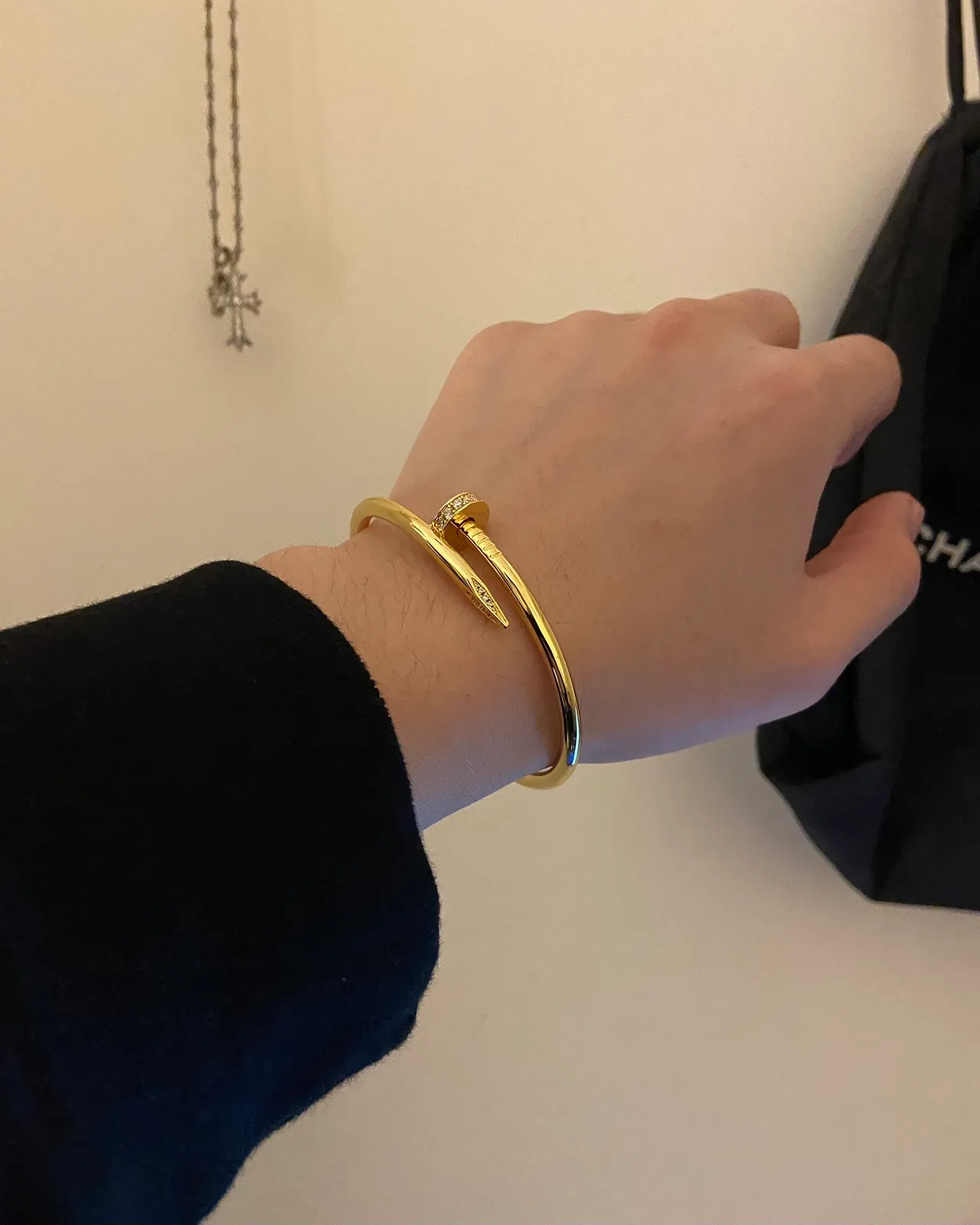 Cartier Juste un Clou Petit Modèle Pavé Diamant Or Jaune Bracelet 2