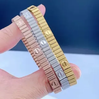 Cartier Love Bracelet Rose Gold Silver Yellow Gold Metal Bracelets