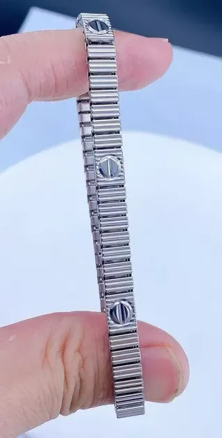 Cartier Love 手链 玫瑰金 银色 黄金 金属 4