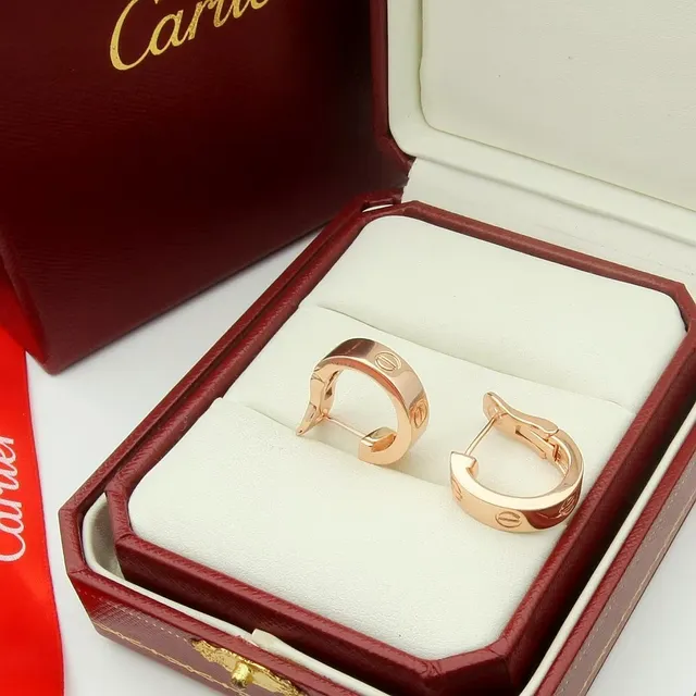 Cartier Love Boucles d'oreilles à charnière à double bande motif vis 3